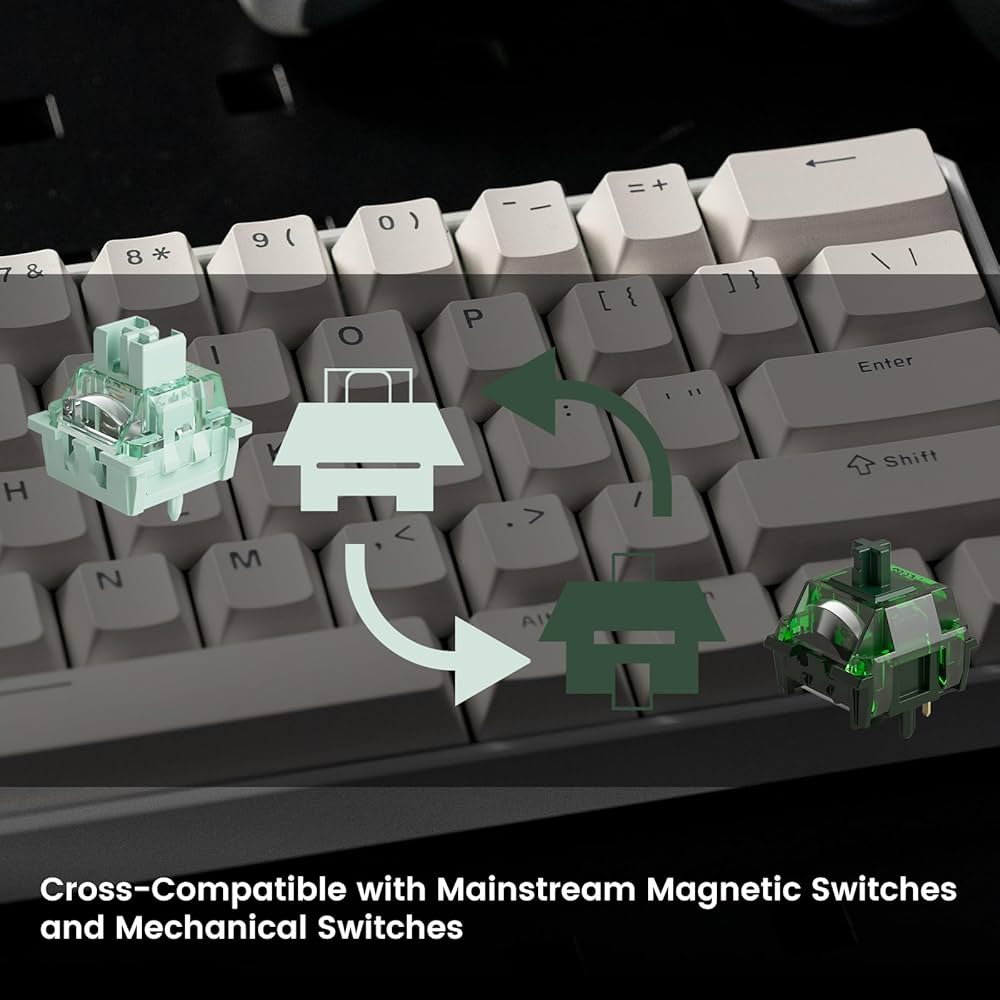 MONSGEEK FUN60 Ultra ホワイト FUN60 Ultra Magnetic Switch Keyboard - MonsGeek